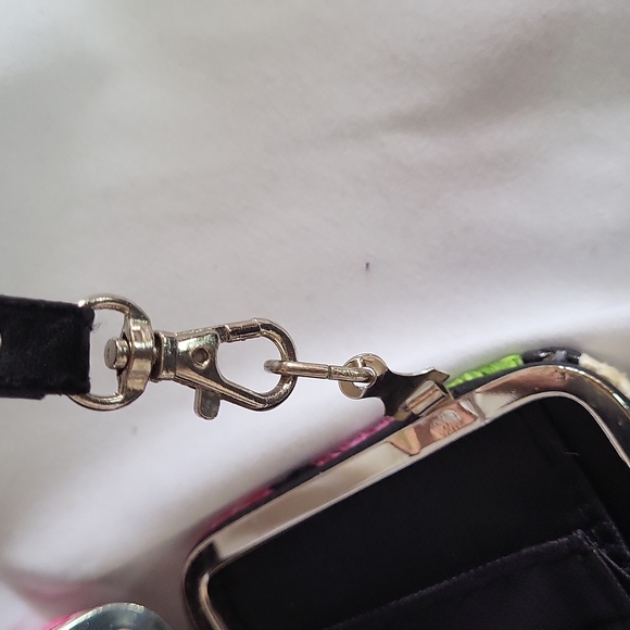 Straw mosaic chevron weave print wallet wrist strap 3 x 5.5" new - Picture 7 of 15